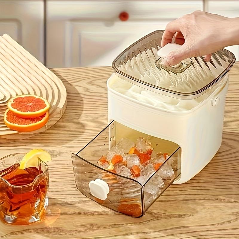 Portable Household Layer Ice Cube with Storage Bin & Lid