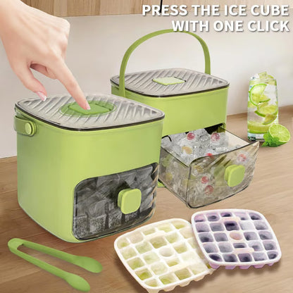 Portable Household Layer Ice Cube with Storage Bin ＆ Lid
