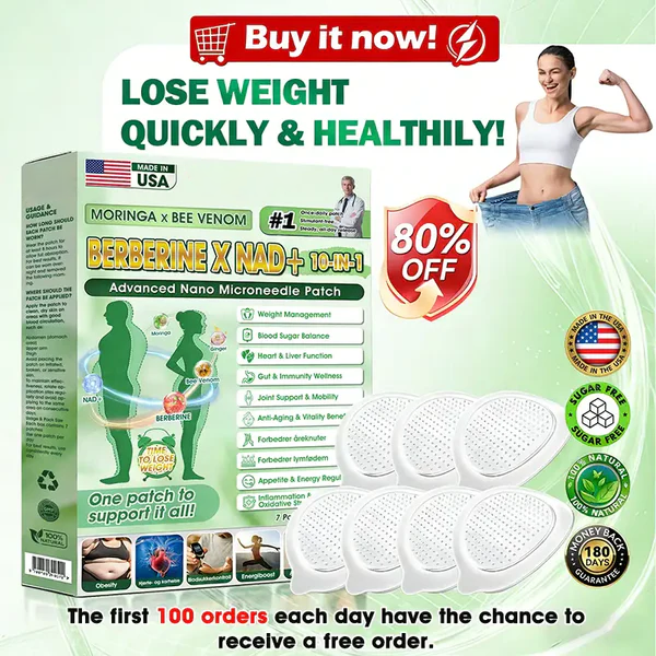 🧑⚕️🩺 Moringa · Berberine × NAD+ 𝟏𝟎-𝐢𝐧-𝟏 𝐀𝐝𝐯𝐚𝐧𝐜𝐞𝐝 𝐍𝐚𝐧𝐨 𝐌𝐢𝐜𝐫𝐨𝐧𝐞𝐞𝐝𝐥𝐞 𝐏𝐚𝐭𝐜𝐡 — 𝐎𝐧𝐜𝐞 𝐃𝐚𝐢𝐥𝐲, 𝐕𝐢𝐬𝐢𝐛𝐥𝐞 𝐑𝐞𝐬𝐮𝐥𝐭𝐬 𝐢𝐧 𝟕 𝐃𝐚𝐲𝐬