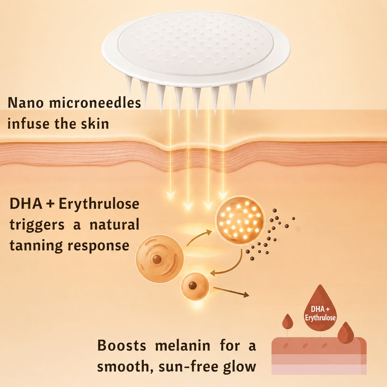 cicatrizant® - SUN FREE Tanning & Glow - Transdermal Microneedle Patches !