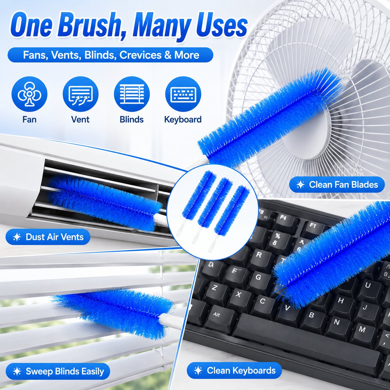 💝 TODAY ONLY — 50% OFF 💝Bendable Microfiber Head,Reusable Dust Remover