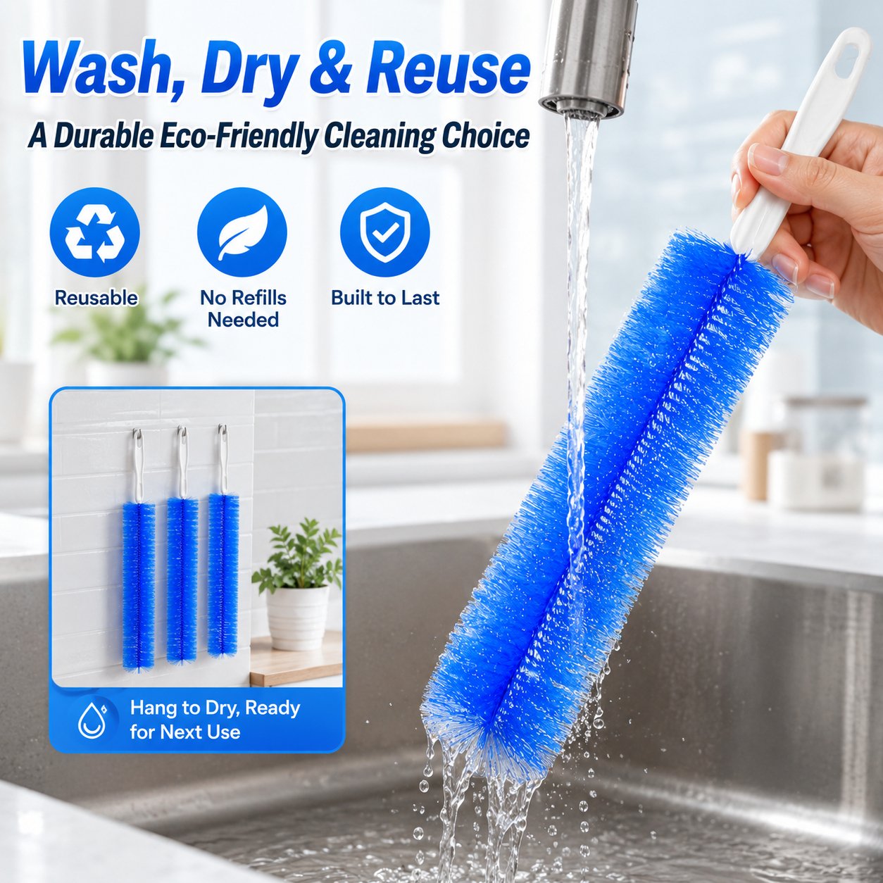 💝 TODAY ONLY — 50% OFF 💝Bendable Microfiber Head,Reusable Dust Remover